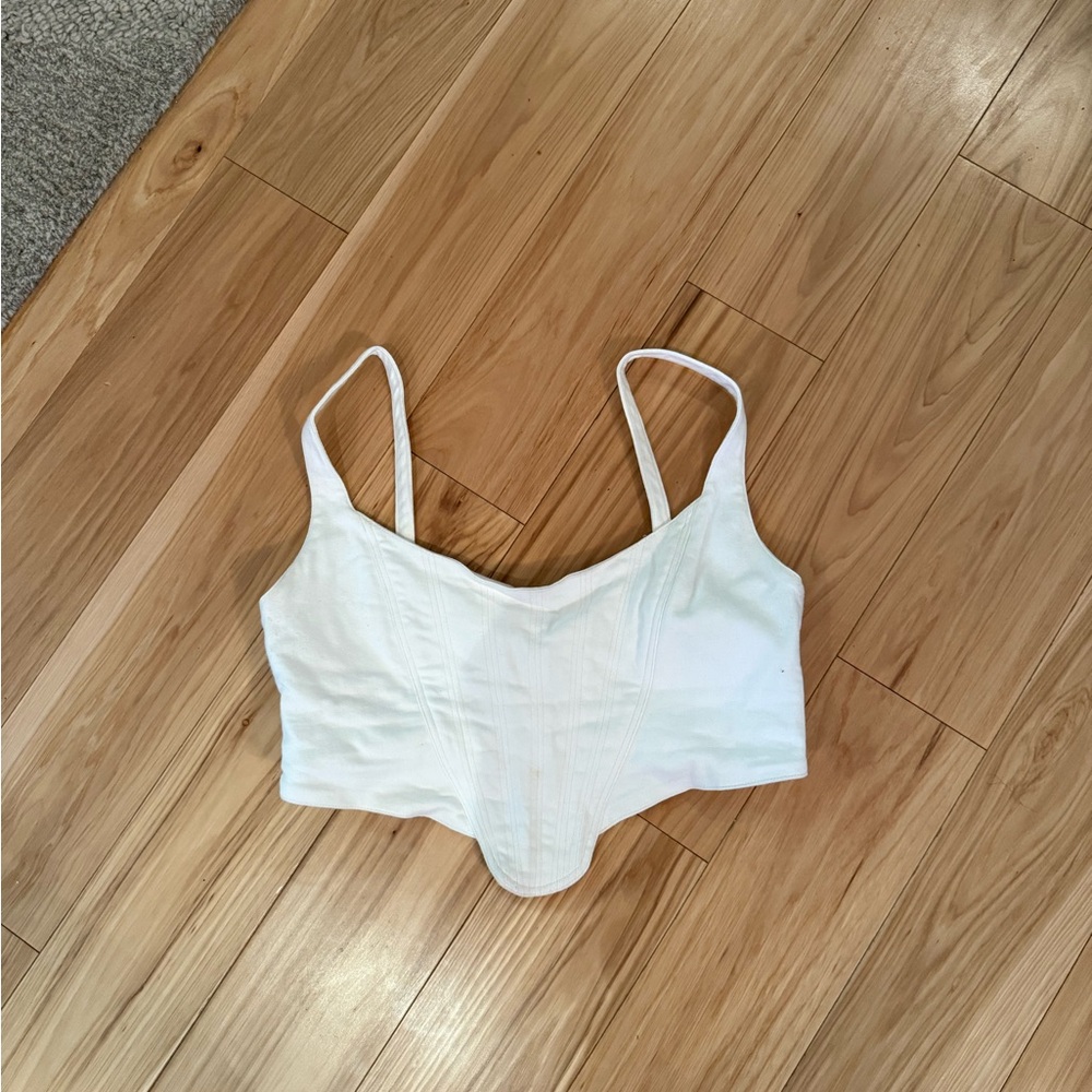Zara White Corset Top
